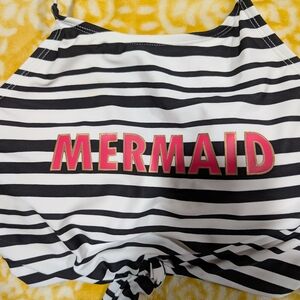 Striped Black and White 'Mermaid' Top